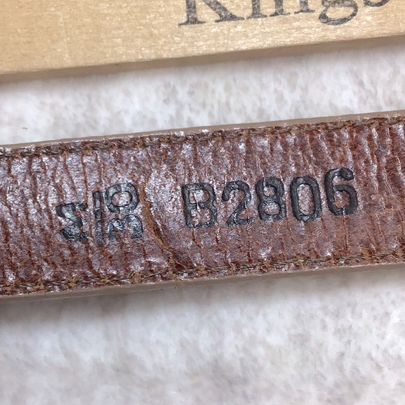 🐎 Brighton Tan Leather Cream Stitched Silver Metal Embossed Buckle and End Cap - Picture 10 of 15